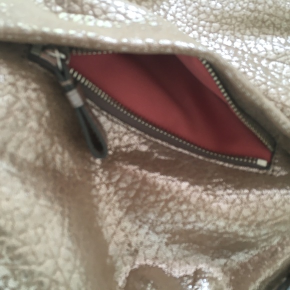 SOLD Coach vintage metallic Lidsey leather handbag, champagne - Picture 8 of 16